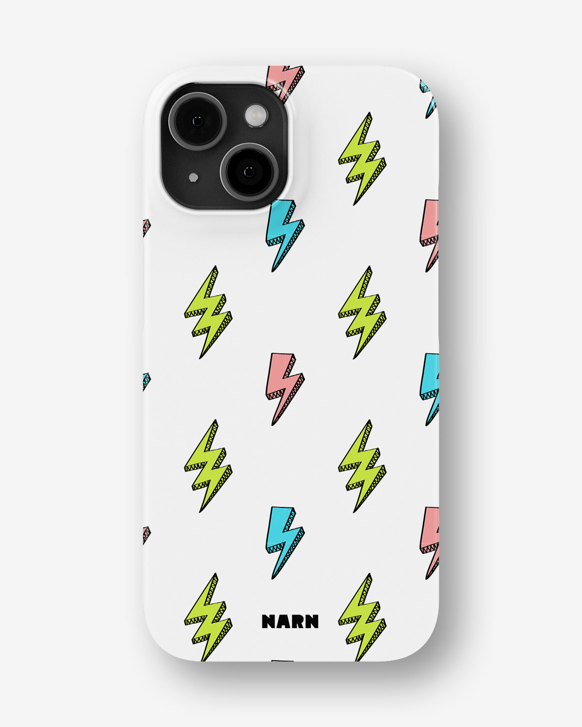 iPhone 15 Slim Case - Lightning Bolts - View 1