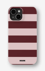 iPhone 15 Slim Case - Cranberry Stripe - View 1