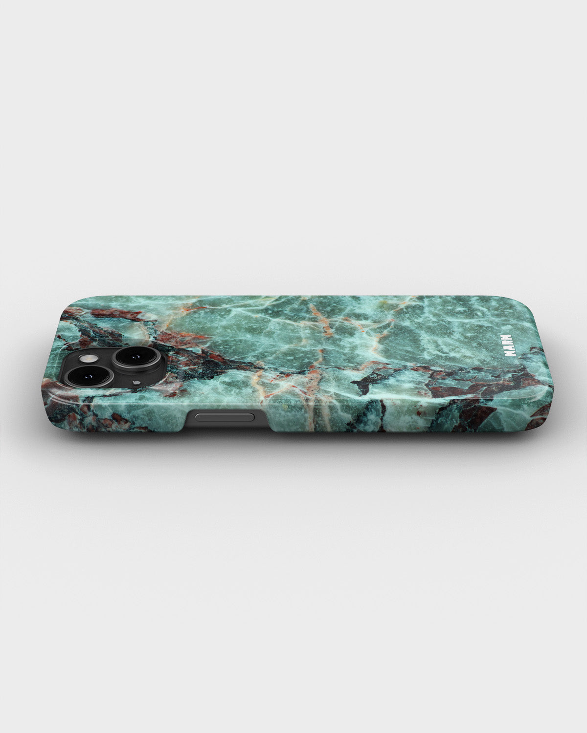 iPhone 15 Slim Case - Green Marble - View 3
