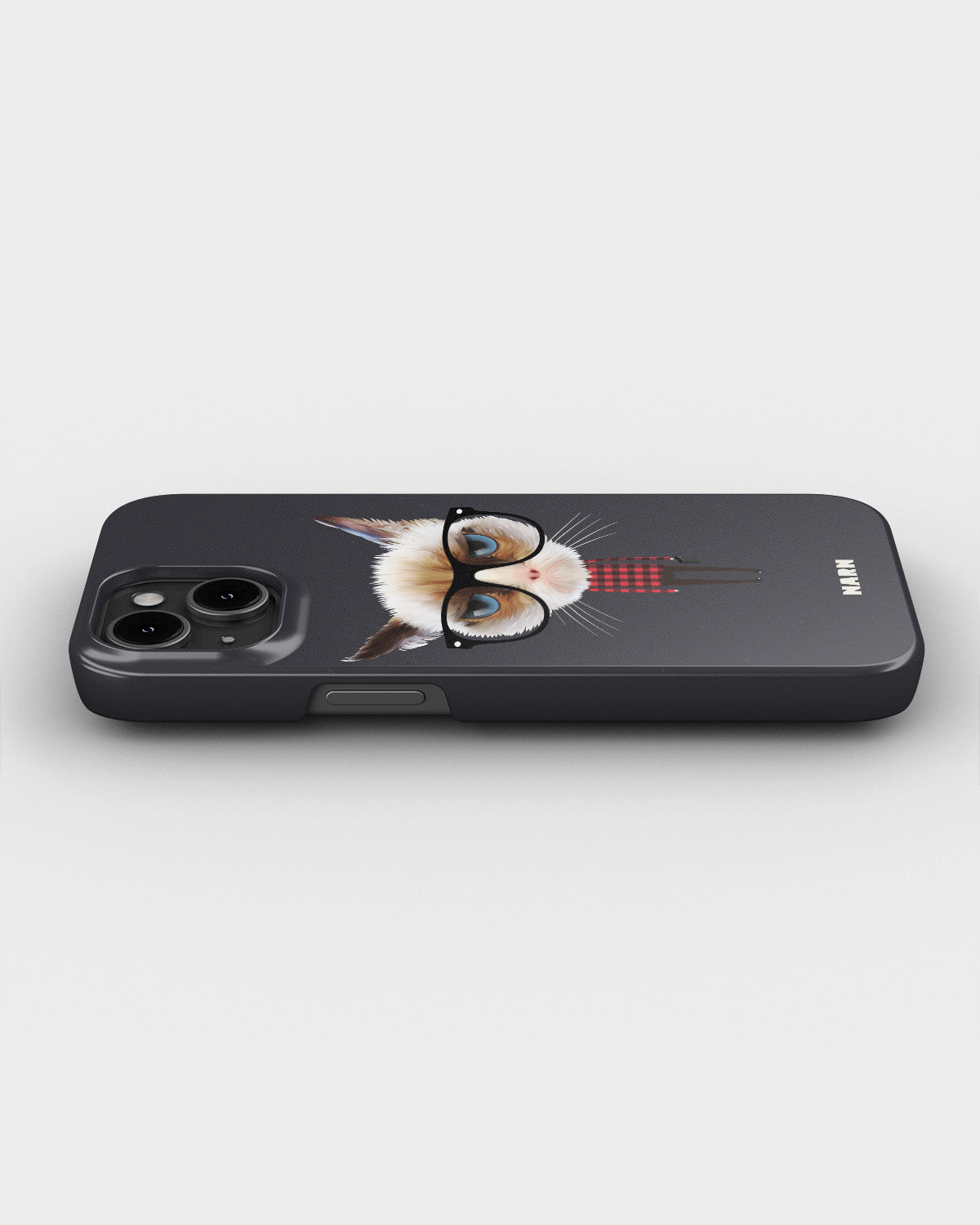 iPhone 15 Slim Case - Hipster Cat - View 3