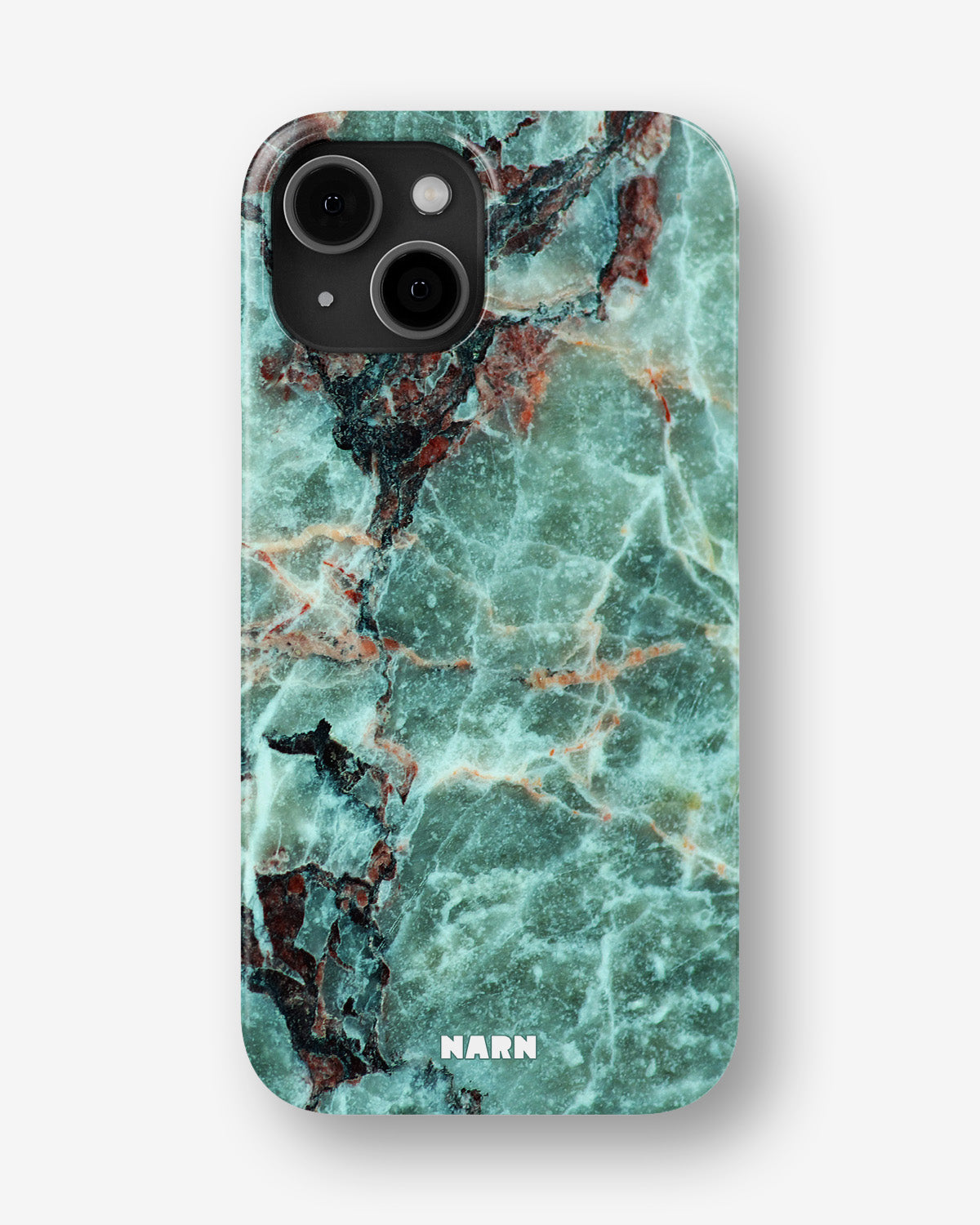 iPhone 14 Slim Case - Green Marble - View 1