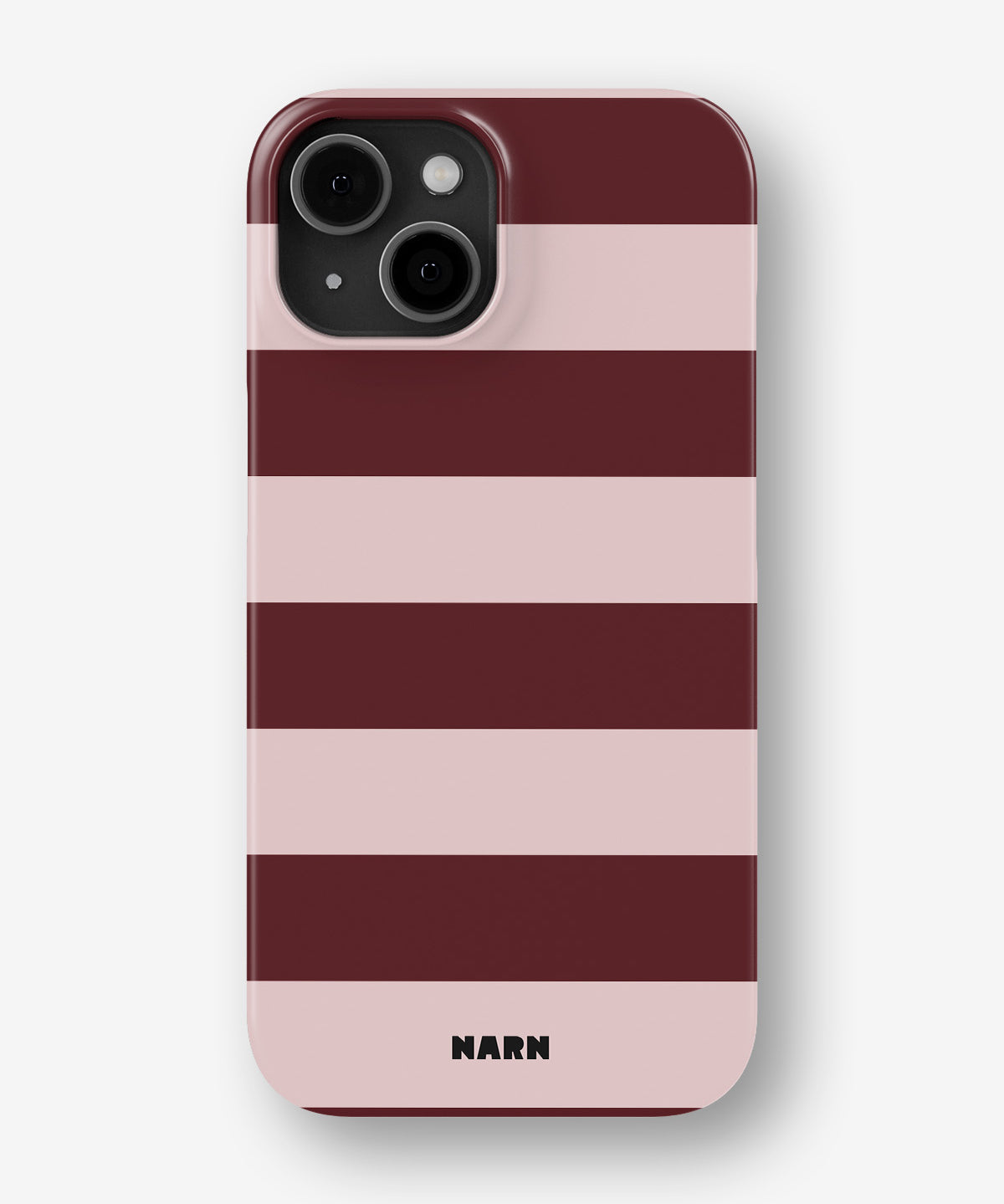 iPhone 14 Slim Case - Cranberry Stripe - View 1