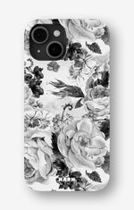 iPhone 13 Slim Case - Black & White Bloom - View 1