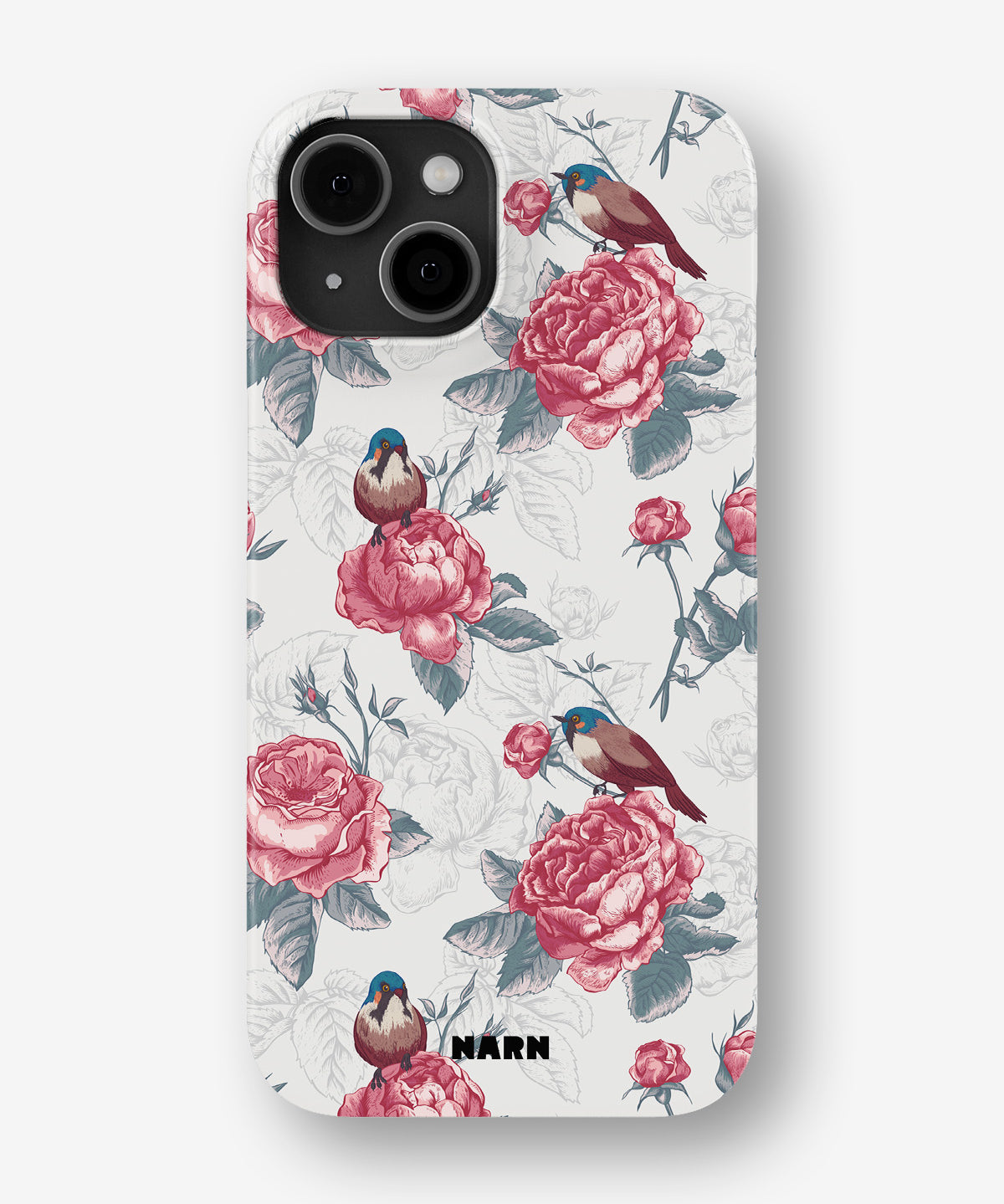 iPhone 13 Slim Case - Birds Among Roses - View 1