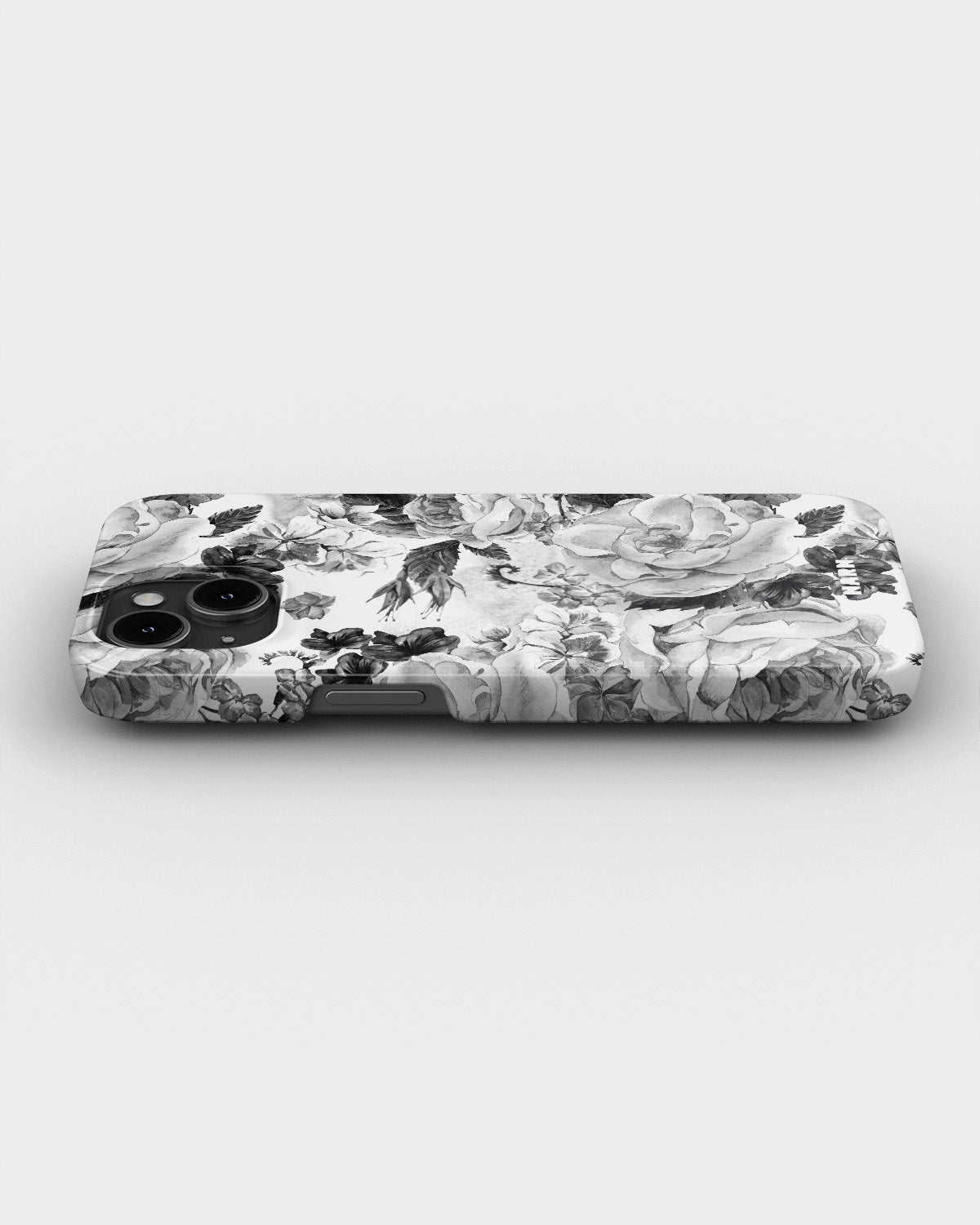 iPhone 13 Slim Case - Black & White Bloom - View 3