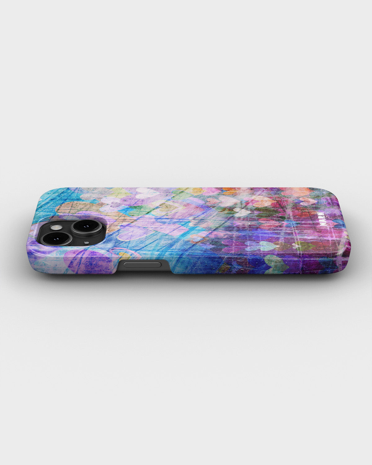 iPhone 12 / iPhone 12 Pro Slim Case - Purple Hearts - View 3