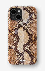 iPhone 12 Mini Slim Case - Brown Snakeskin - View 1