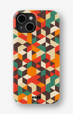 iPhone 12 Mini Slim Case - Retro Geometric - View 1