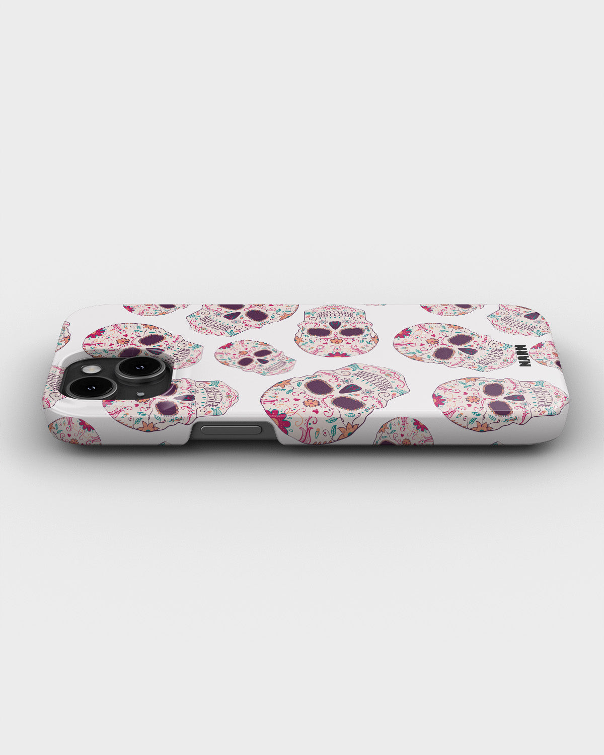 iPhone 12 Mini Slim Case - Calavera Skulls - View 3