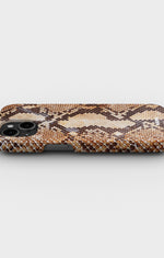 iPhone 12 Mini Slim Case - Brown Snakeskin - View 3