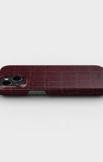 iPhone 12 Mini Slim Case - Rouge Croc - View 3