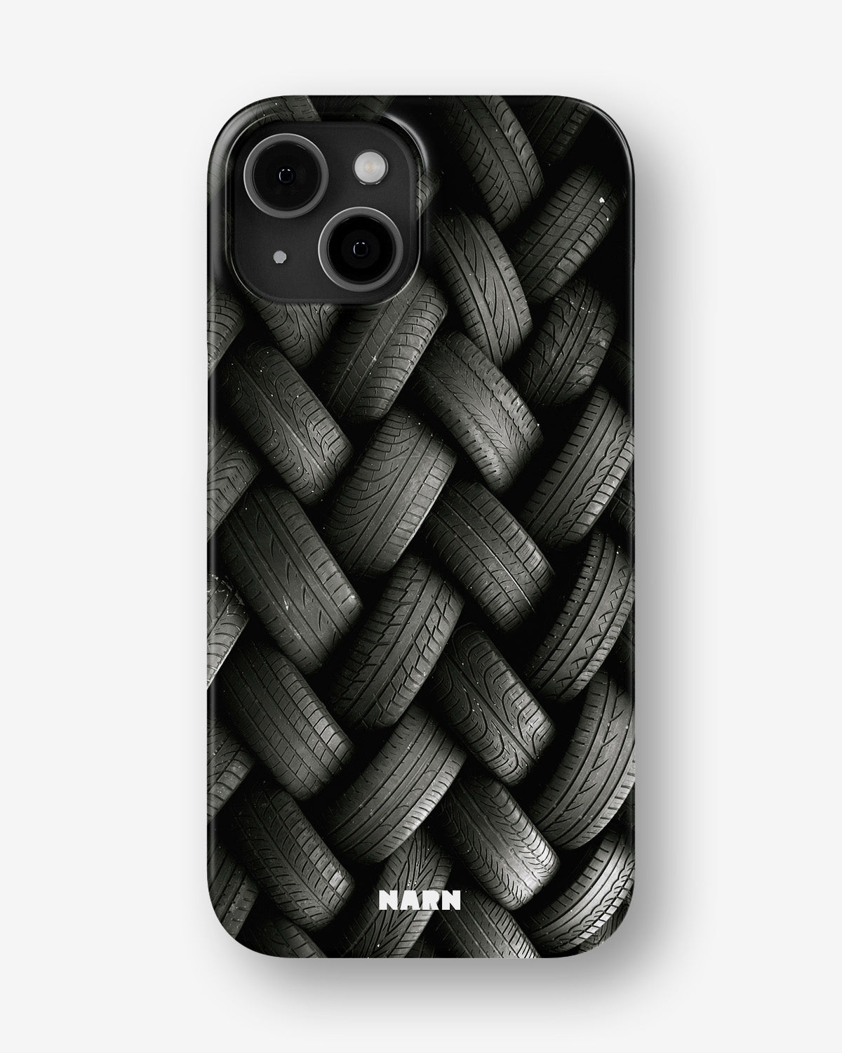 iPhone 13 Mini Slim Case - Tires Wall - View 1
