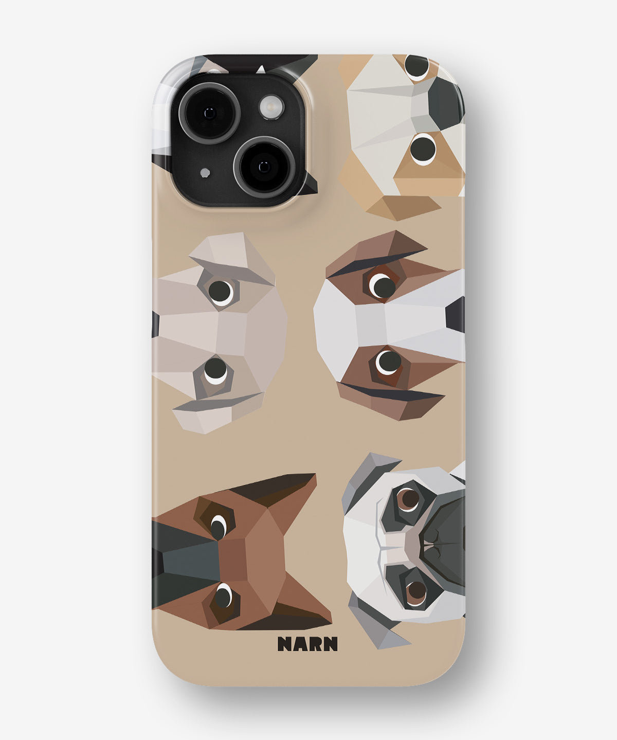 iPhone 13 Mini Slim Case - Cute Dogs - View 1