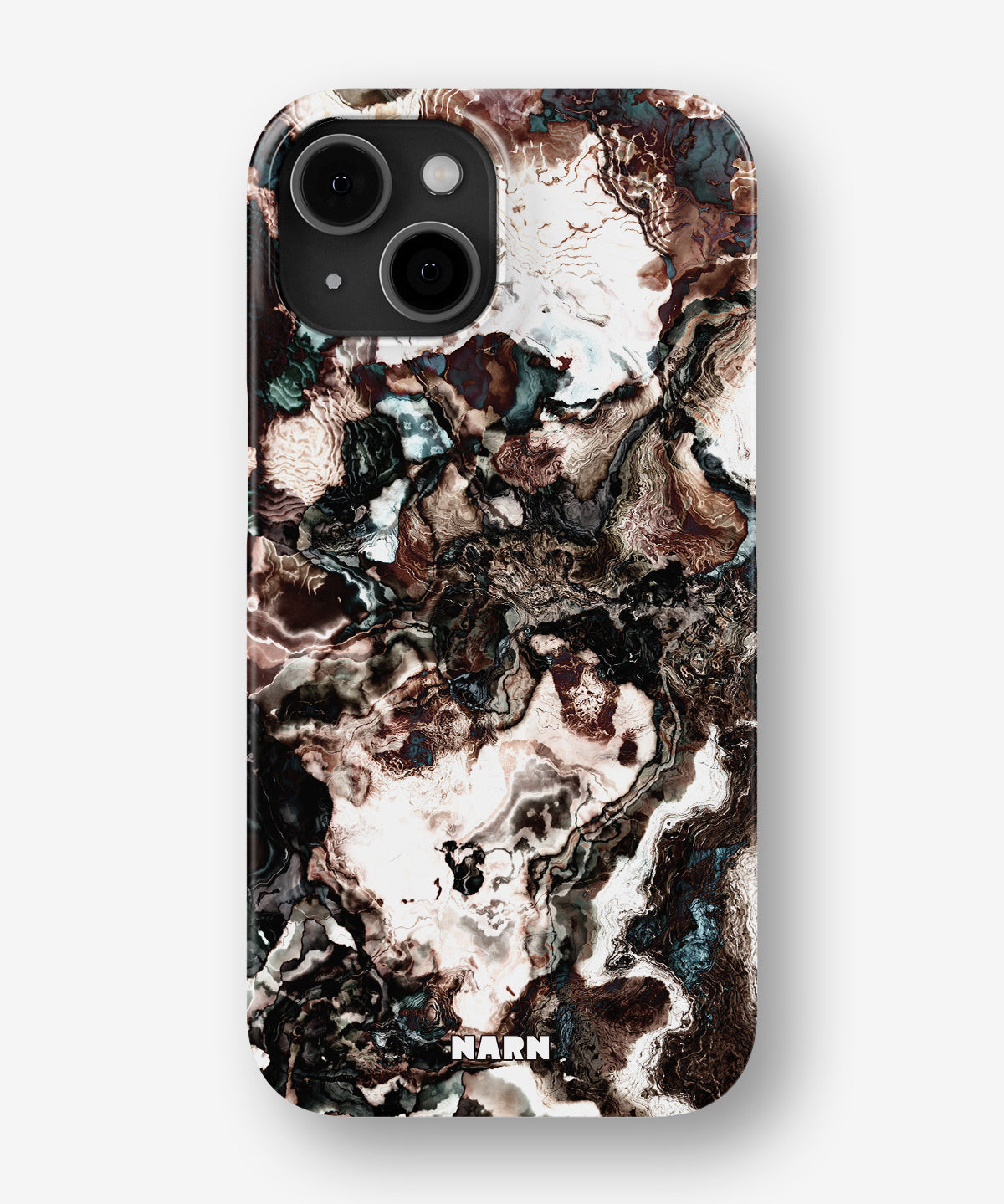 iPhone 13 Mini Slim Case - Marble Brown - View 1