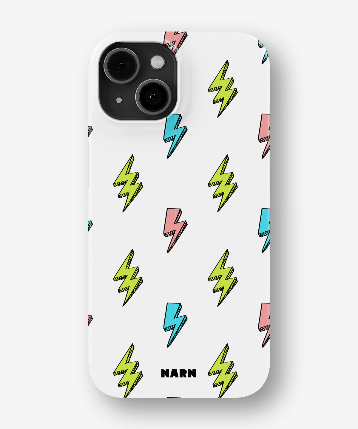 iPhone 13 Mini Slim Case - Lightning Bolts - View 1