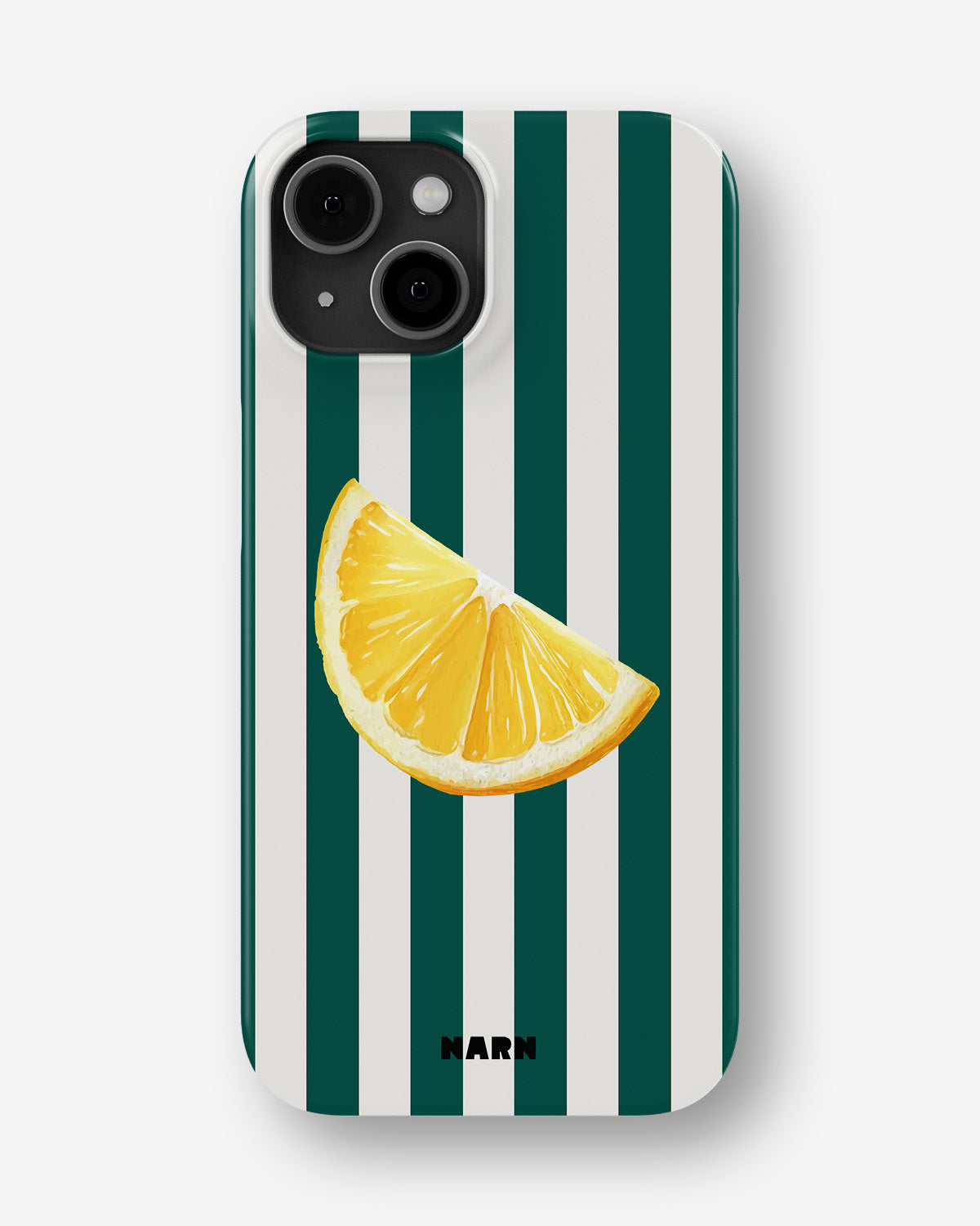 iPhone 13 Mini Slim Case - Lemon Stripes - View 1