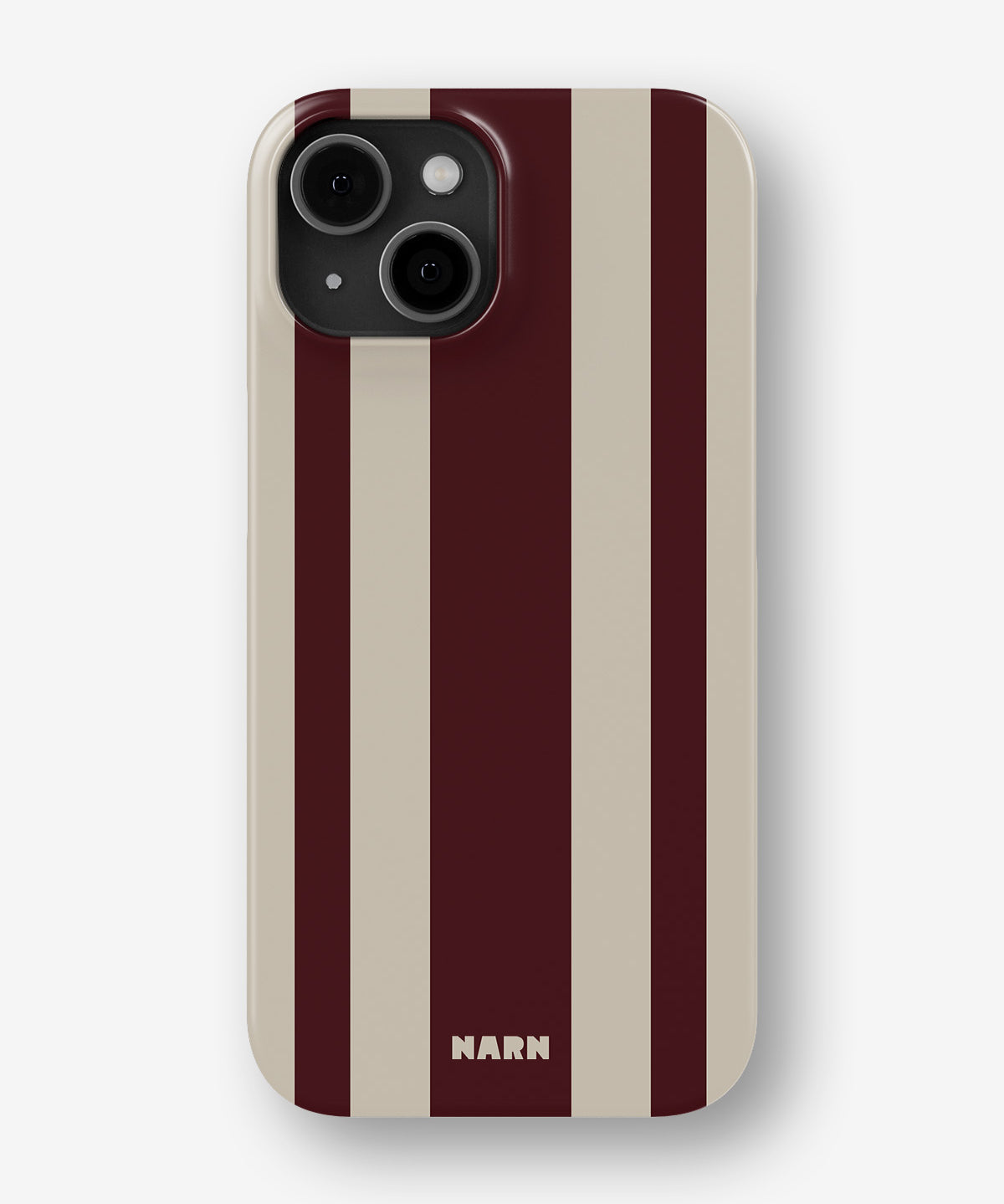 iPhone 13 Mini Slim Case - Bordeaux Stripe - View 1