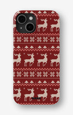 iPhone 13 Mini Slim Case - Reindeer Knit - View 1