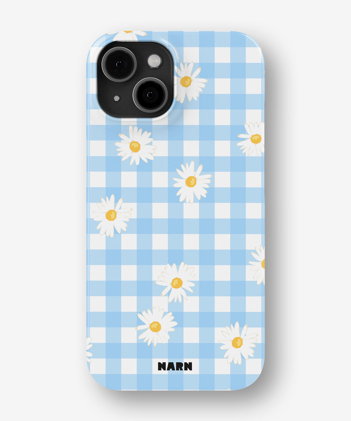 iPhone 13 Mini Slim Case - Blue Daisies - View 1