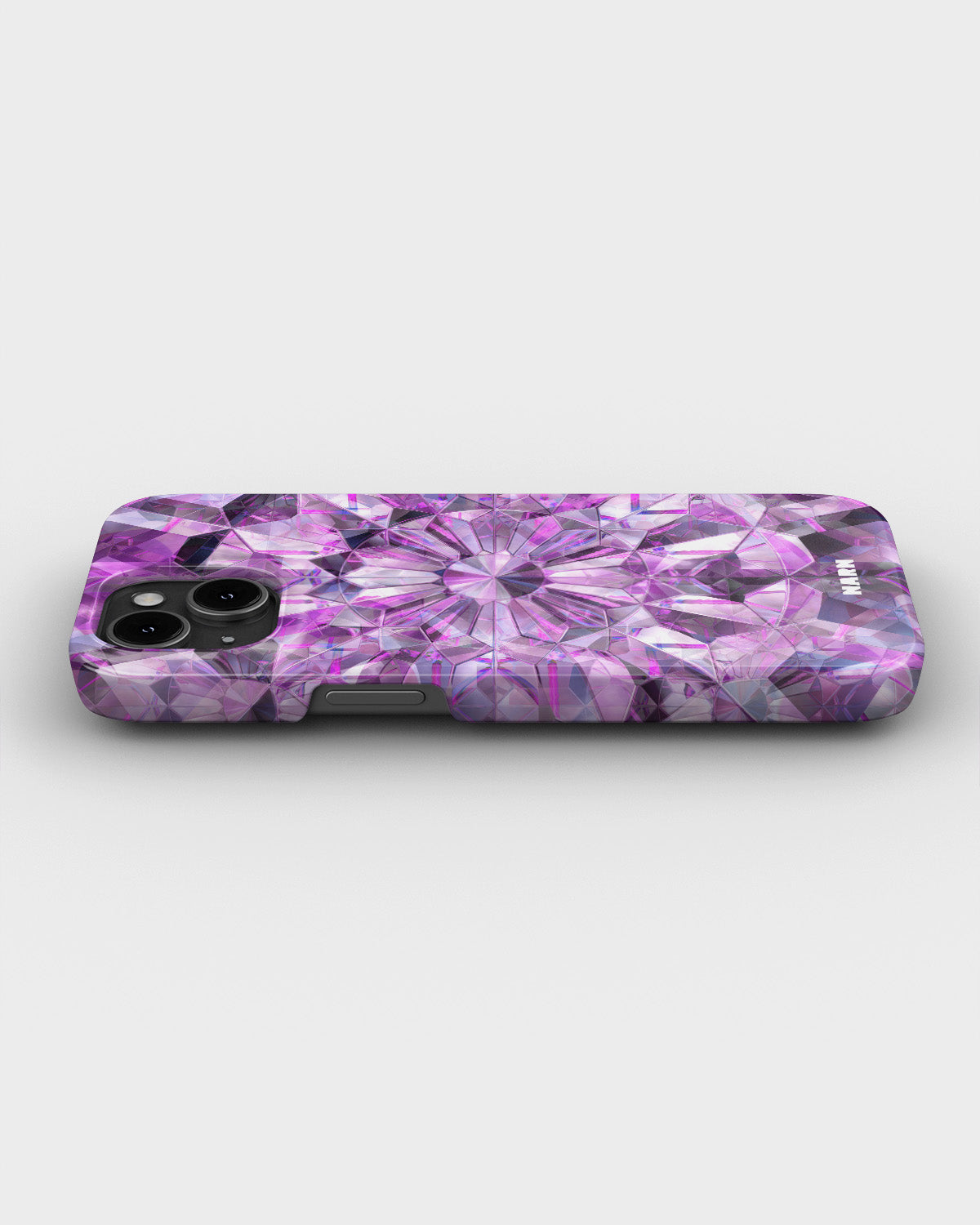 iPhone 13 Mini Slim Case - Lavender Crystals - View 3