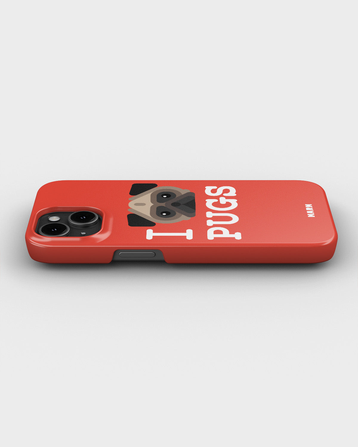 iPhone 13 Mini Slim Case - I Love Pugs - View 3