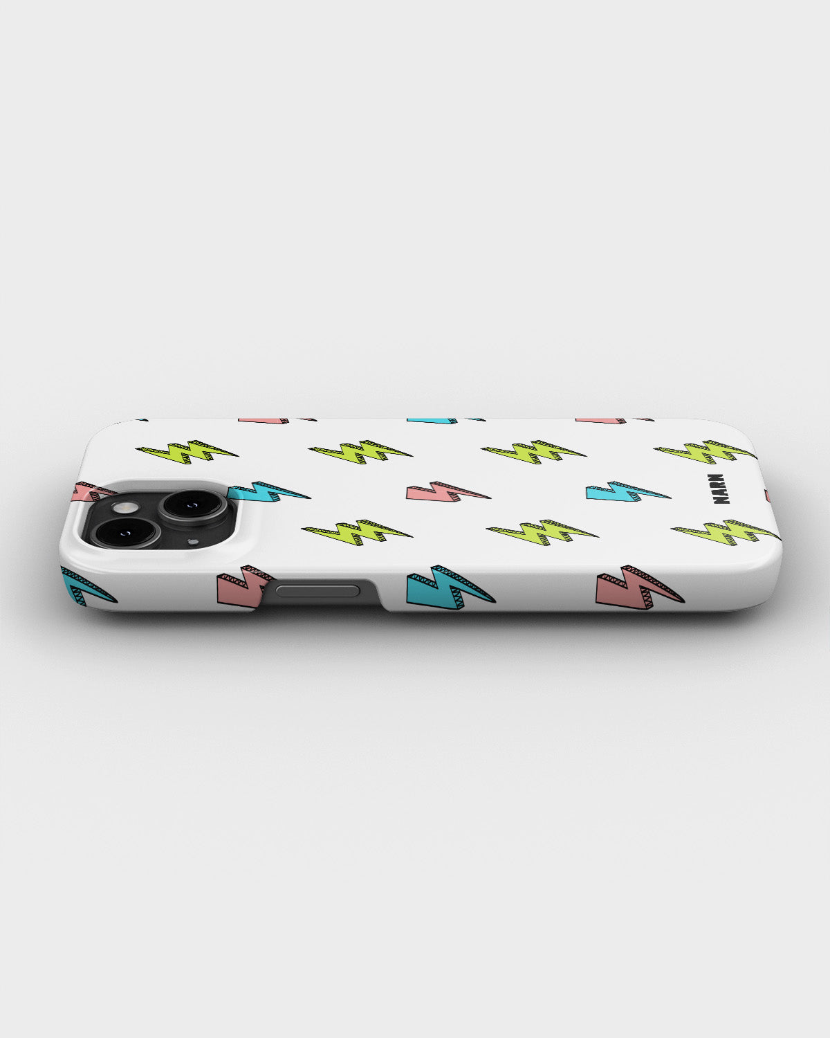 iPhone 13 Mini Slim Case - Lightning Bolts - View 3