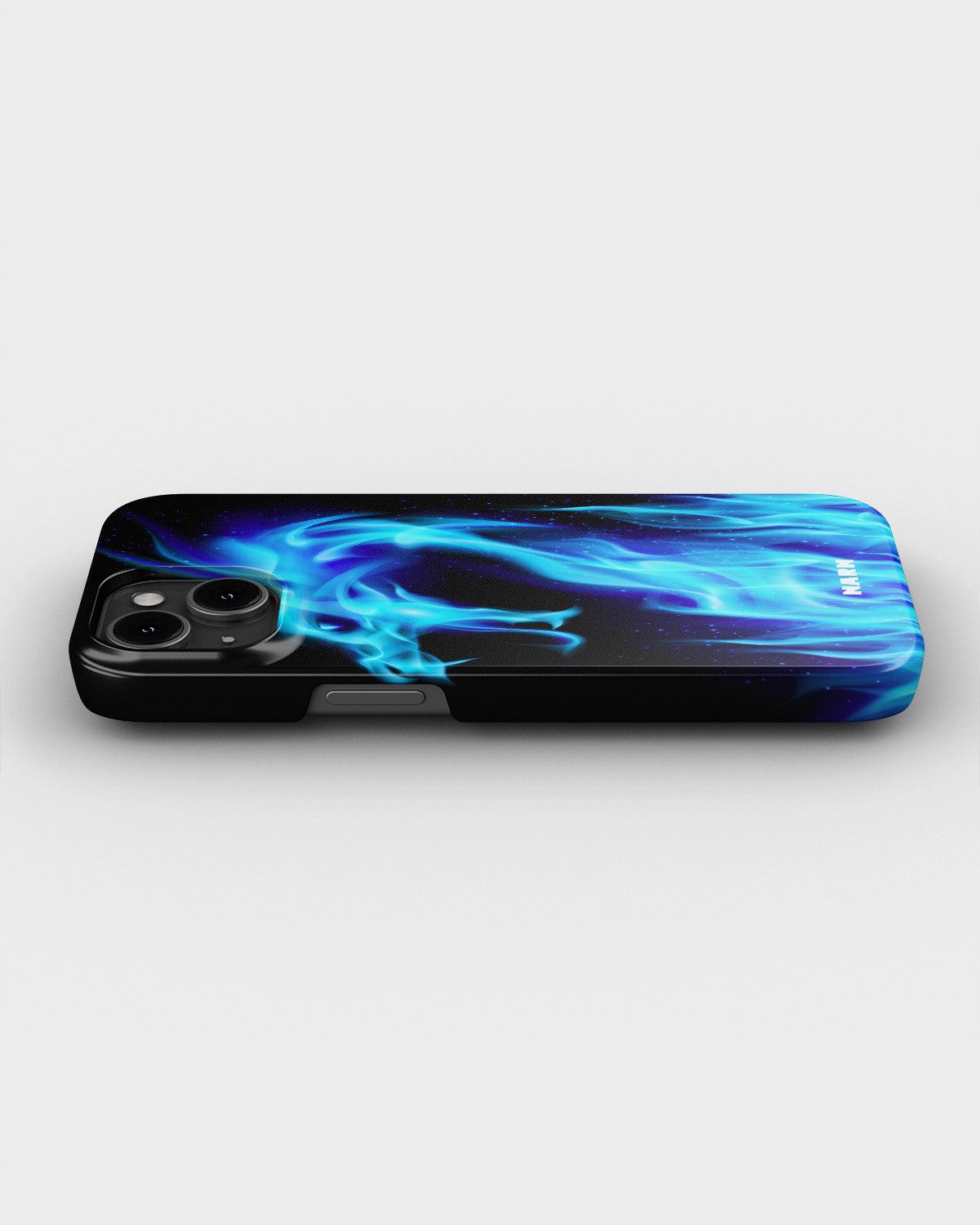 iPhone 13 Mini Slim Case - Blue Flames Dragon - View 3