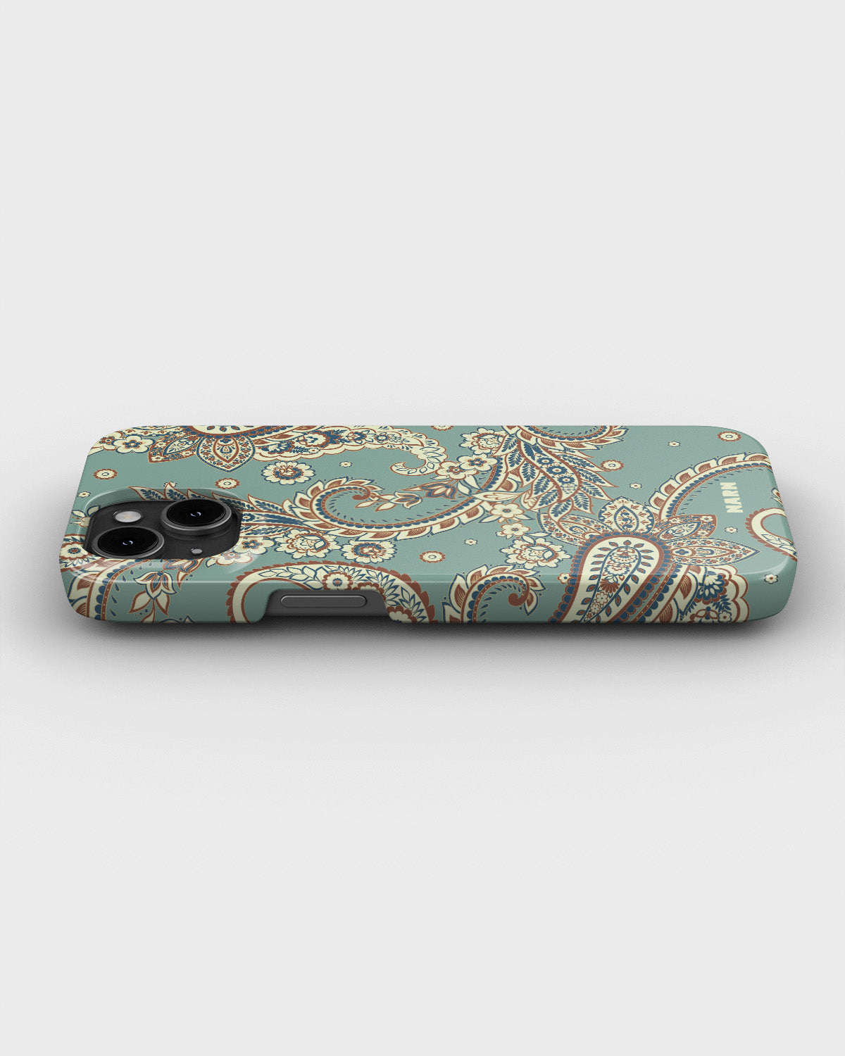iPhone 13 Mini Slim Case - Paisley Green - View 3