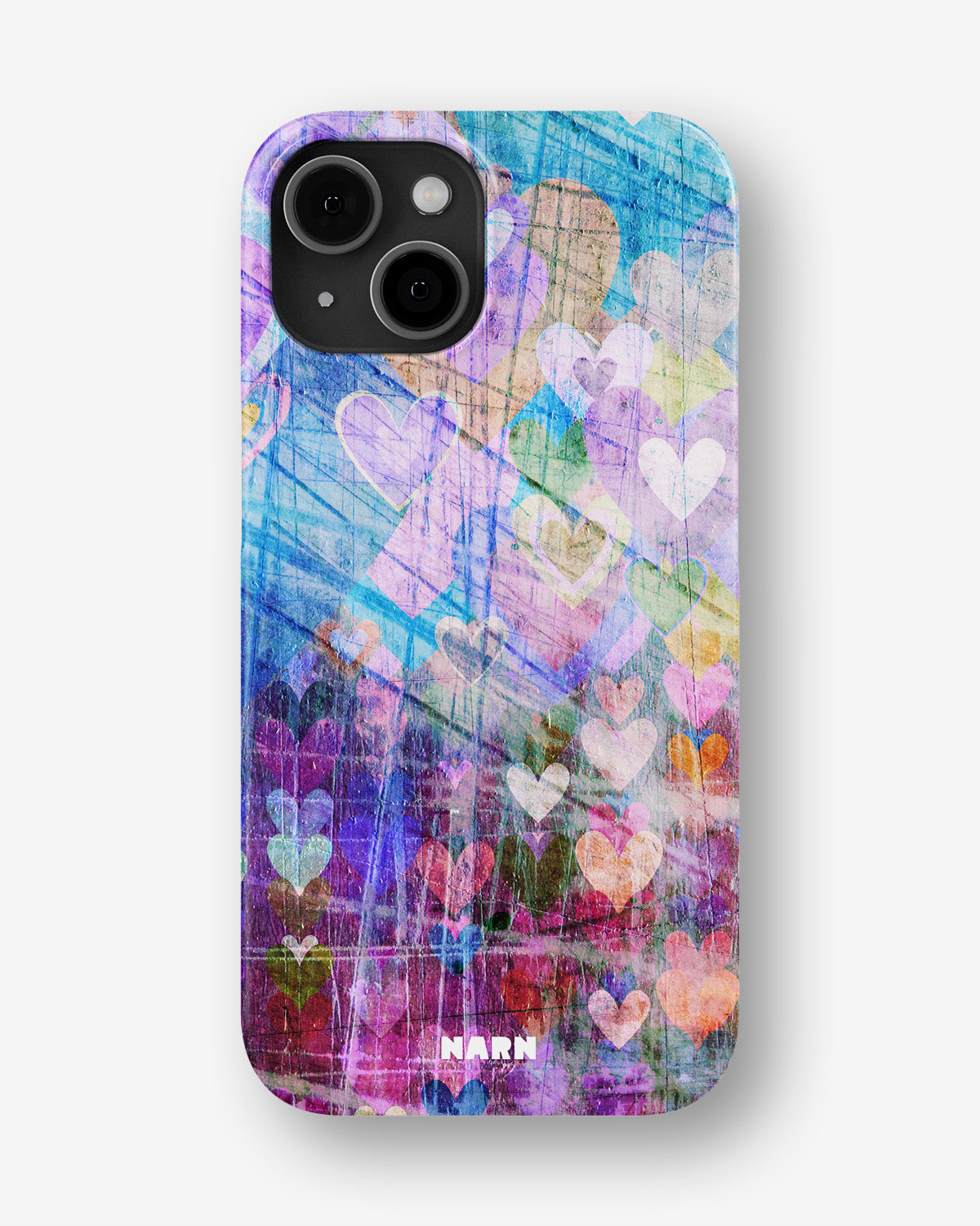 iPhone 12 Pro Max Slim Case - Purple Hearts - View 1
