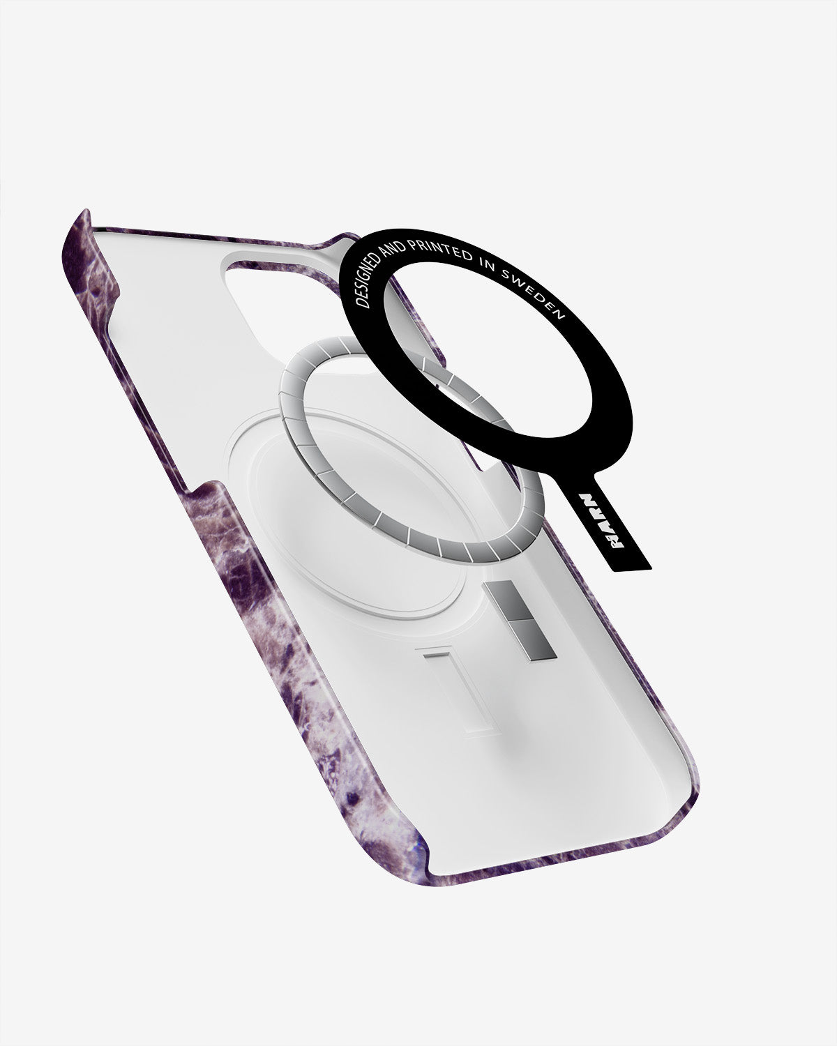 iPhone 12 Pro Max Slim Case - Purple Marble - View 2