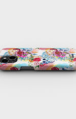 iPhone 12 Pro Max Slim Case - Flowered Skulls - View 3