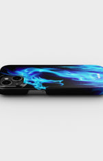 iPhone 12 Pro Max Slim Case - Blue Flames Dragon - View 3