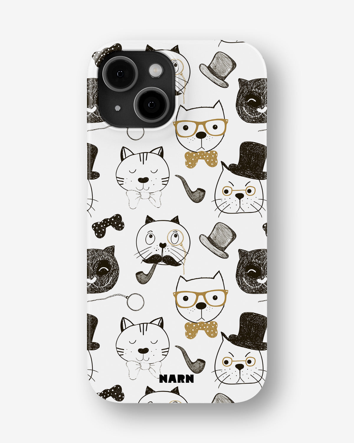iPhone 14 Plus Slim Case - Cartoon Cats - View 1