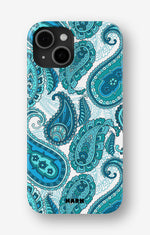 iPhone 14 Plus Slim Case - Turquoise Paisley - View 1
