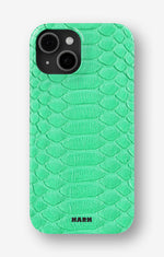 iPhone 14 Plus Slim Case - Turquoise Snake - View 1