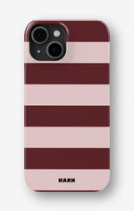 iPhone 14 Plus Slim Case - Cranberry Stripe - View 1