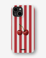 iPhone 14 Plus Slim Case - Cherry Stripes - View 1