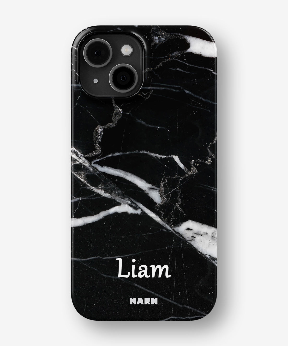 iPhone 15 Plus Slim Case - Custom - Black Marble - View 1