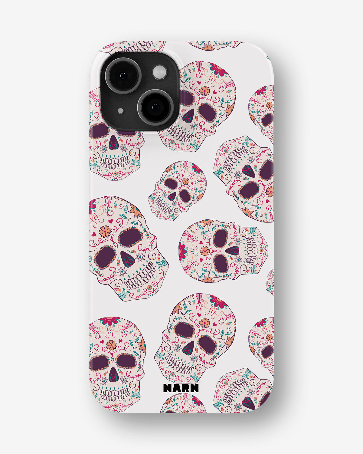 iPhone 15 Plus Slim Case - Calavera Skulls - View 1
