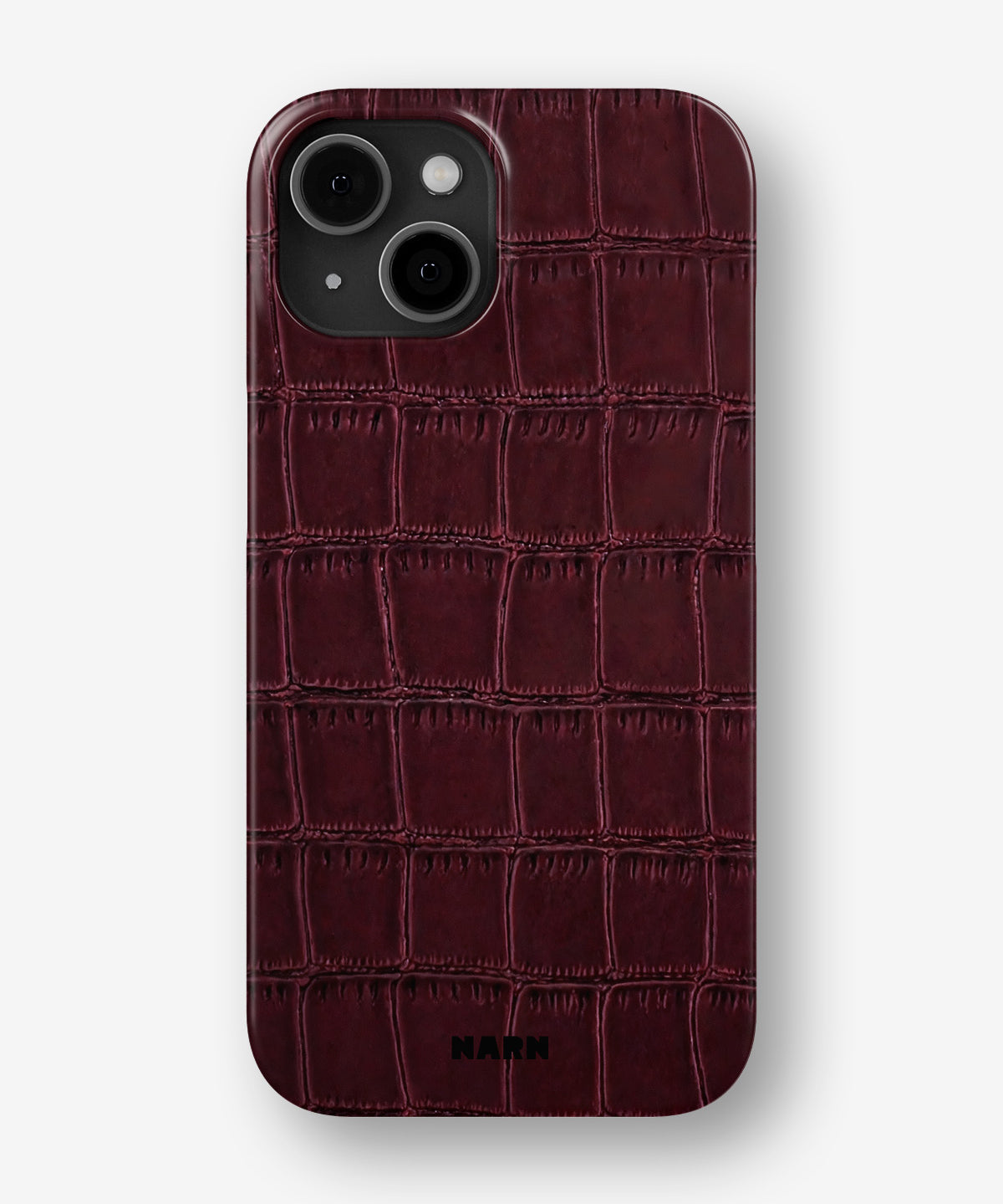 iPhone 15 Plus Slim Case - Rouge Croc - View 1