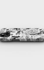 iPhone 15 Plus Slim Case - Black & White Bloom - View 3