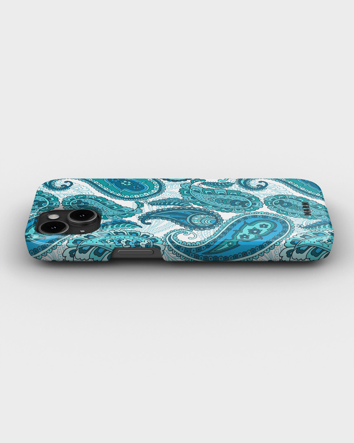 iPhone 15 Plus Slim Case - Turquoise Paisley - View 3