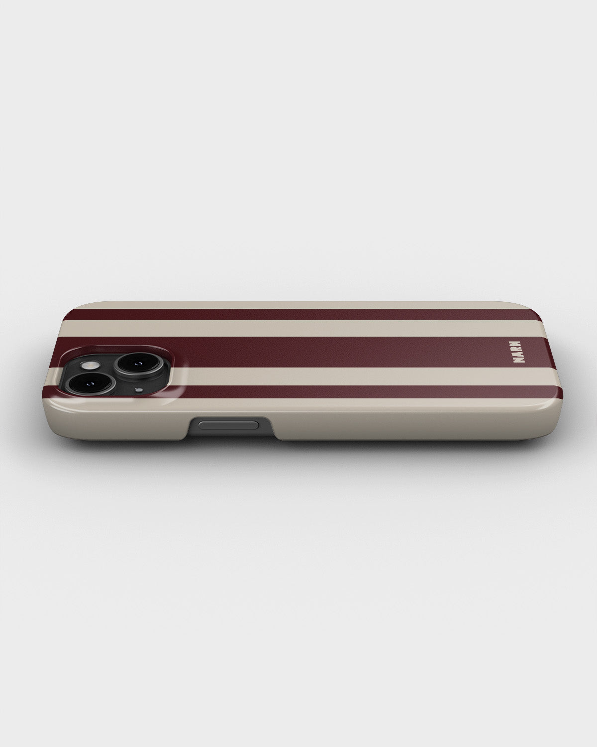 iPhone 15 Plus Slim Case - Bordeaux Stripe - View 3
