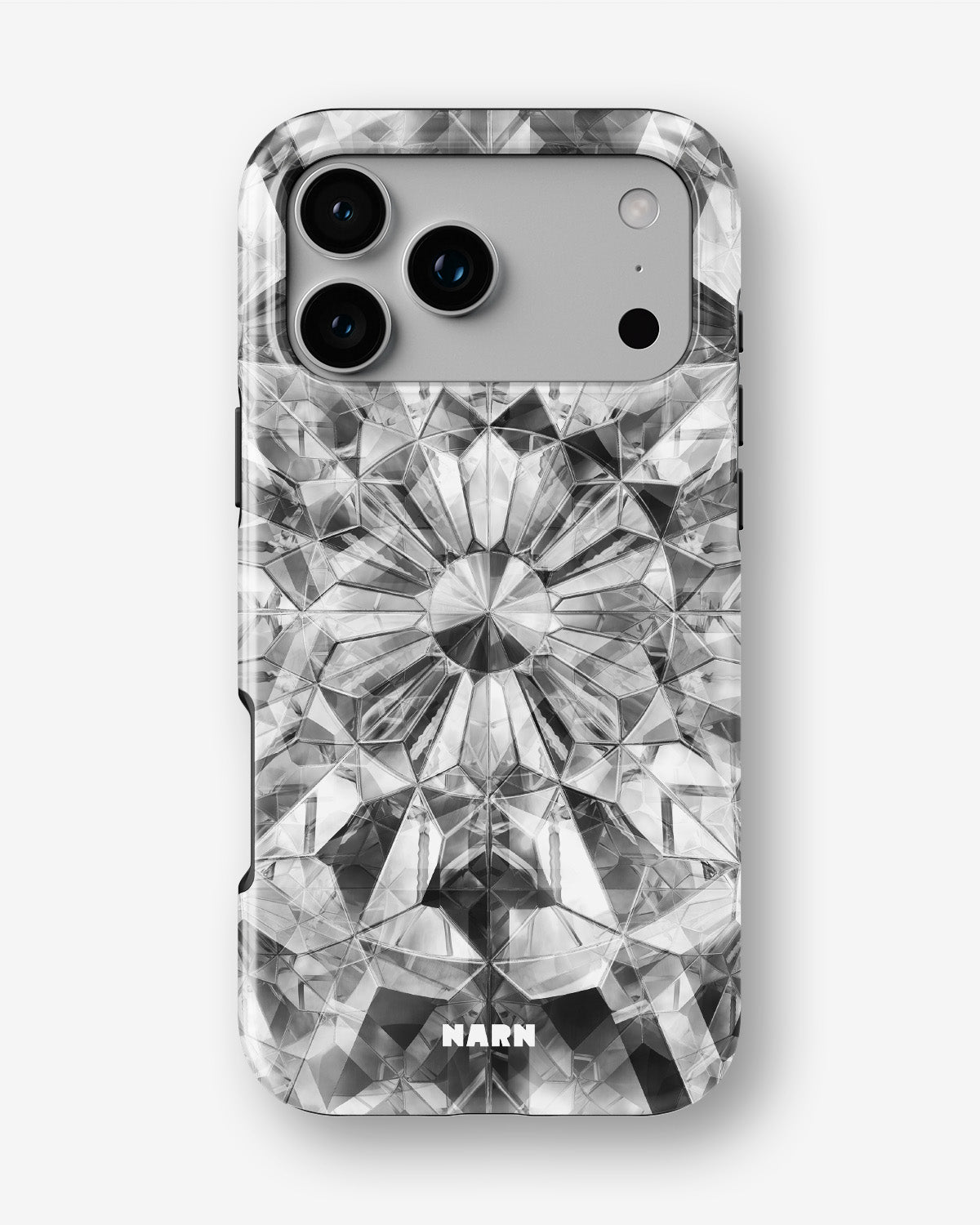iPhone 18 Pro Max Tough Case – Grey Crystals - View 1