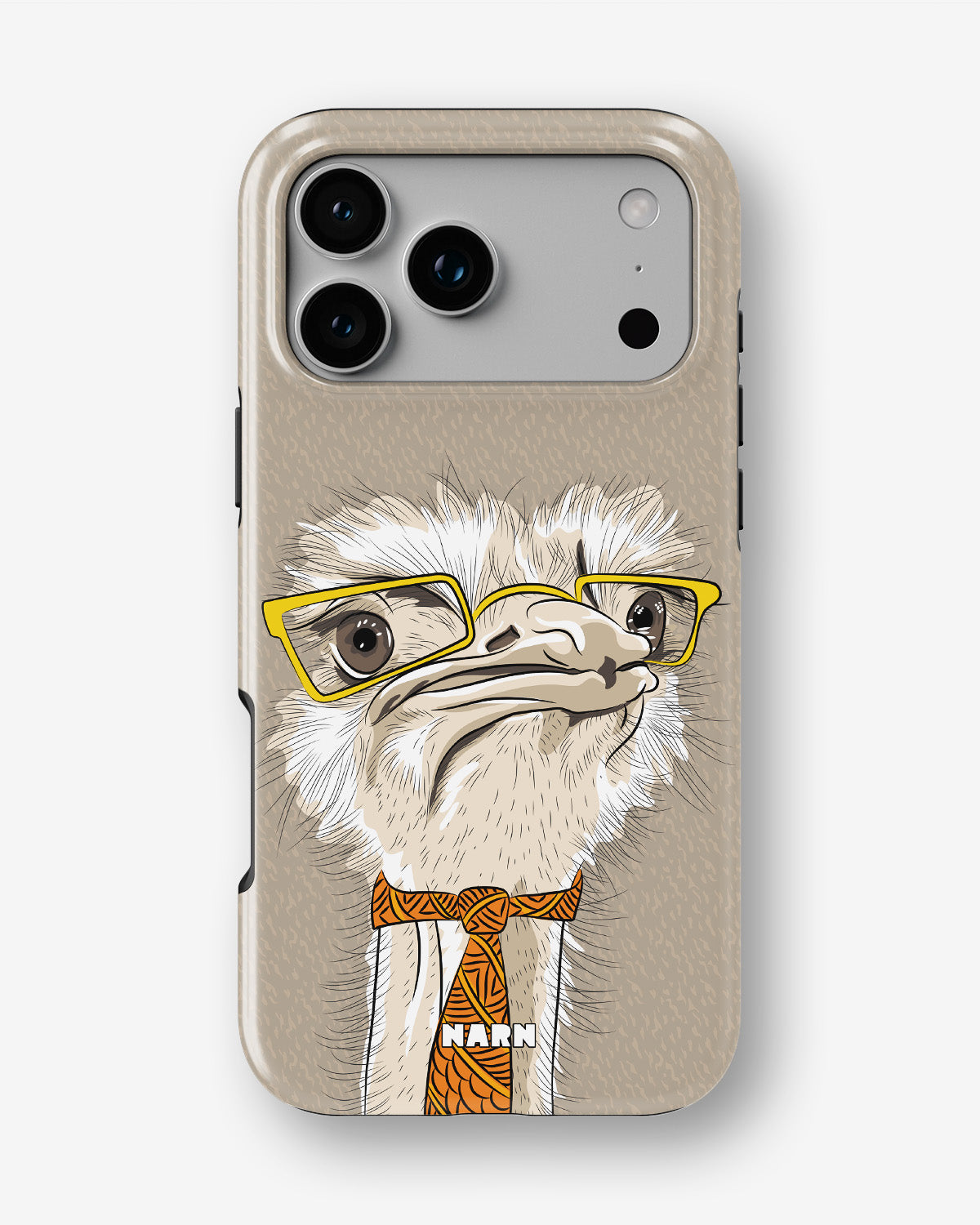 iPhone 18 Pro Max Tough Case – Hipster Ostrich - View 1