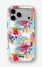 iPhone 18 Pro Max Tough Case – Flowered Skulls - View 1