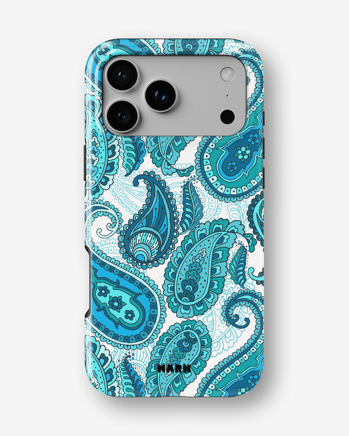 iPhone 18 Pro Max Tough Case – Turquoise Paisley - View 1