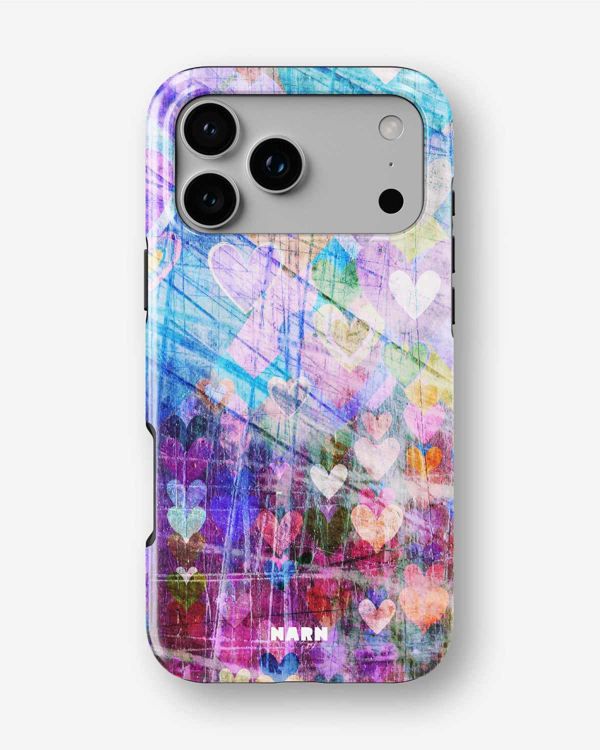 iPhone 18 Pro Max Tough Case – Purple Hearts - View 1