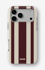 iPhone 18 Pro Max Tough Case – Bordeaux Stripe - View 1