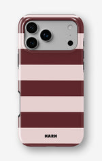 iPhone 18 Pro Max Tough Case – Cranberry Stripe - View 1